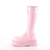 Vinyle 5 cm SLACKER-200 bottes demonia plateforme en rose