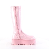 Vinyle 5 cm SLACKER-200 bottes demonia plateforme en rose