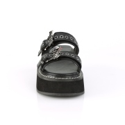 Vinyle mules 5 cm DEMONIA EMILY-100 mules plateforme gothic ailes de chauve-souris