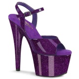 Violet 18 cm ADORE-709GP etincelle sandales avec plateforme