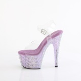 Violet 18 cm BEJEWELED-708RRS chaussure talon haut pole dance strass plateforme