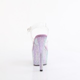 Violet 18 cm BEJEWELED-708RRS chaussure talon haut pole dance strass plateforme