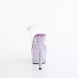 Violet 18 cm BEJEWELED-708RRS chaussure talon haut pole dance strass plateforme