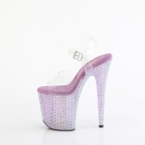 Violet 20 cm 808RRS chaussure talon haut pole dance strass plateforme