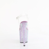 Violet 20 cm 808RRS chaussure talon haut pole dance strass plateforme