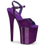 Violet 20 cm FLAMINGO-809GP etincelle sandales avec plateforme