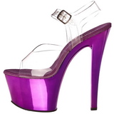 Violet Transparent 18 cm SKY-308 Plateforme Haut Talon