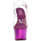 Violet Transparent 18 cm SKY-308 Plateforme Haut Talon