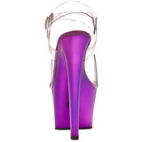 Violet Transparent 18 cm SKY-308 Plateforme Haut Talon