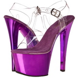 Violet Transparent 18 cm SKY-308 Plateforme Haut Talon