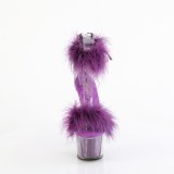 Violettes 18 cm ADORE-724F sandales  talons hauts et plumes pole dance