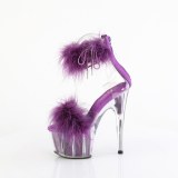 Violettes 18 cm ADORE-724F sandales à talons hauts et plumes pole dance