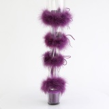 Violettes 18 cm ADORE-728F sandales  talons hauts et plumes pole dance