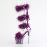 Violettes 18 cm ADORE-728F sandales  talons hauts et plumes pole dance