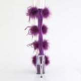 Violettes 18 cm ADORE-728F sandales  talons hauts et plumes pole dance