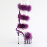 Violettes 18 cm ADORE-728F sandales  talons hauts et plumes pole dance