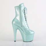 menthe verte glitter 18 cm pleaser bottines talons hauts femme